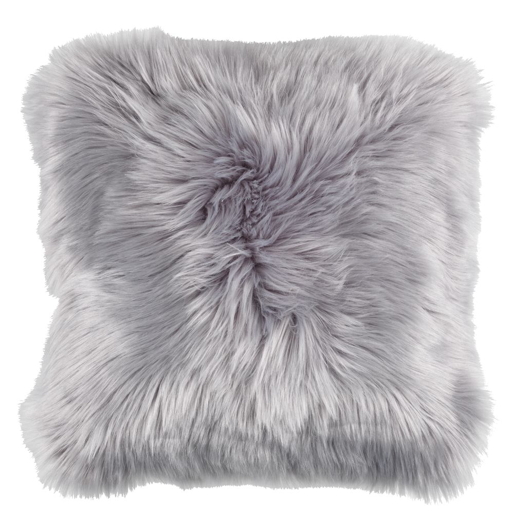 Grey fur cushions sale