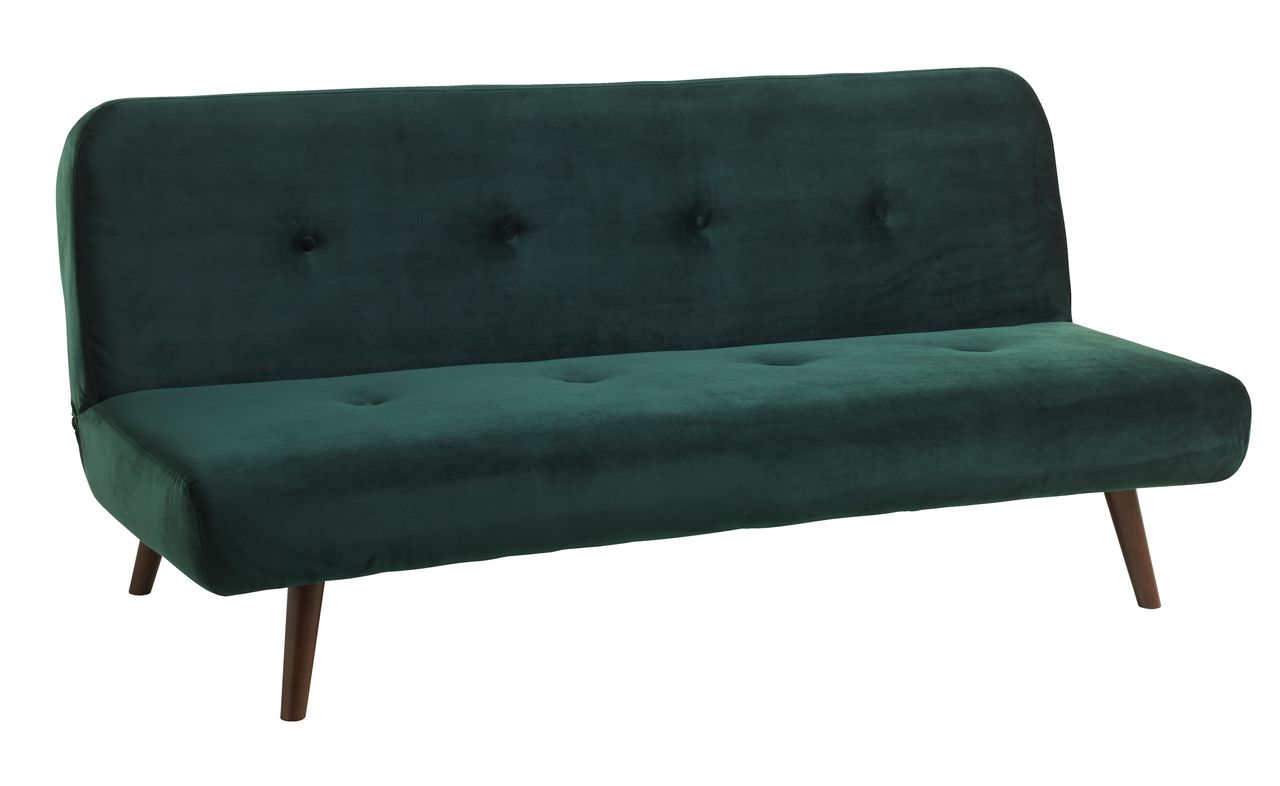 Sofácama JUVRE veludo verde escuro JYSK
