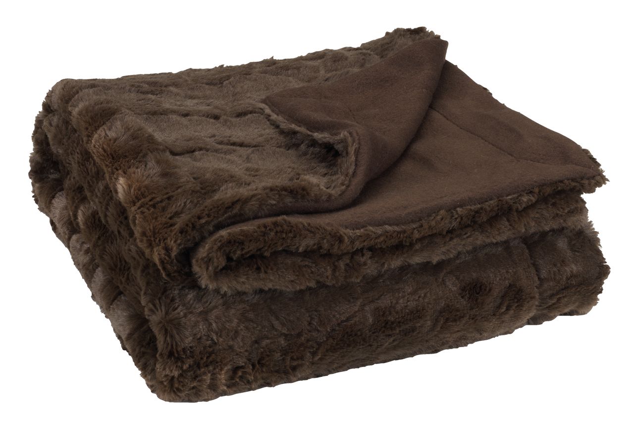 Plaid MYGGBLOM 130x170 brun JYSK