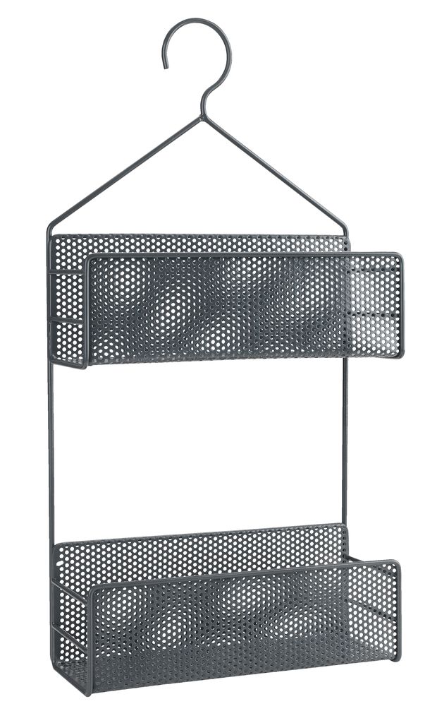 Shelf EKET with 2 shelves metal asphalt JYSK