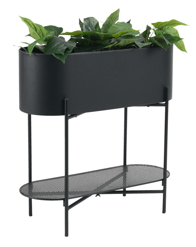 Planter box STEINTROST W23xL60xH58 black JYSK