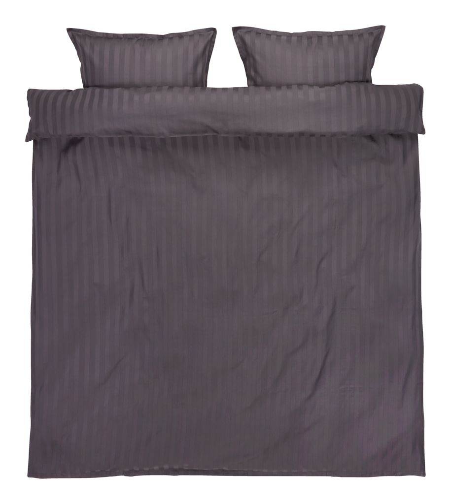 Sateen duvet cover set NELL King anthracite JYSK