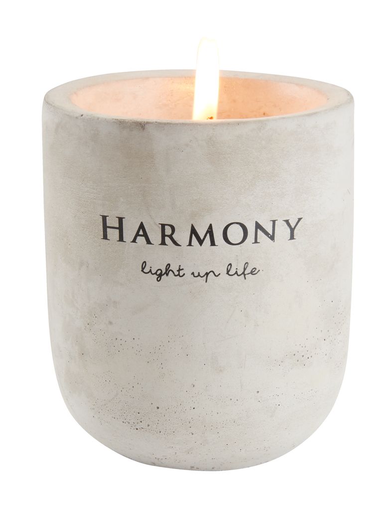 Candle BOSSE D8xH9cm light grey JYSK