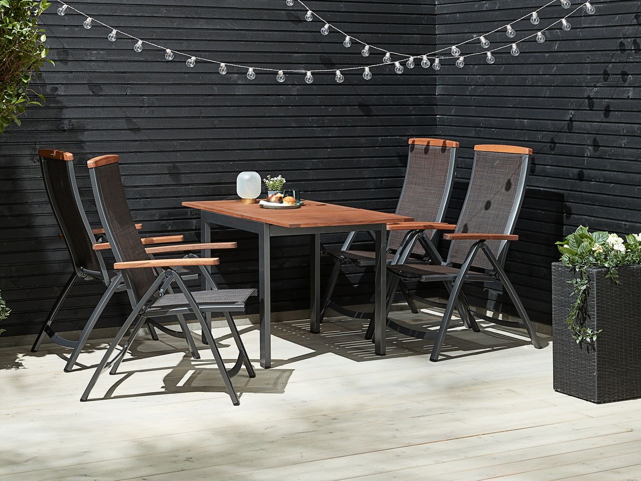 YTTRUP L75/126 bois+4 MADERNE gris JYSK