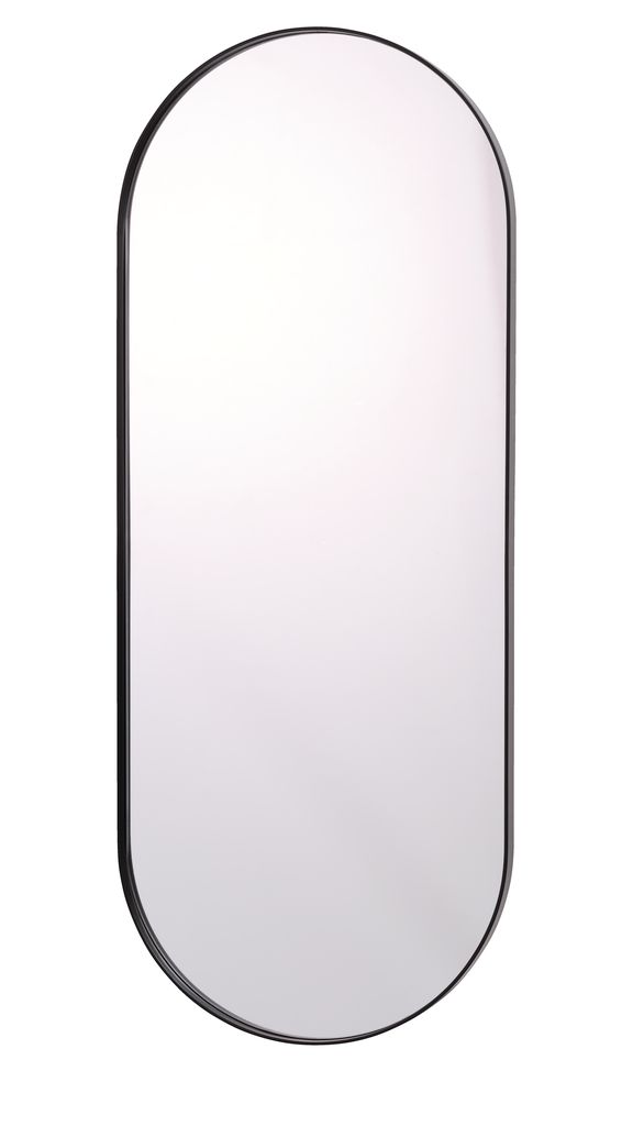 Oval mirror 40x100 black