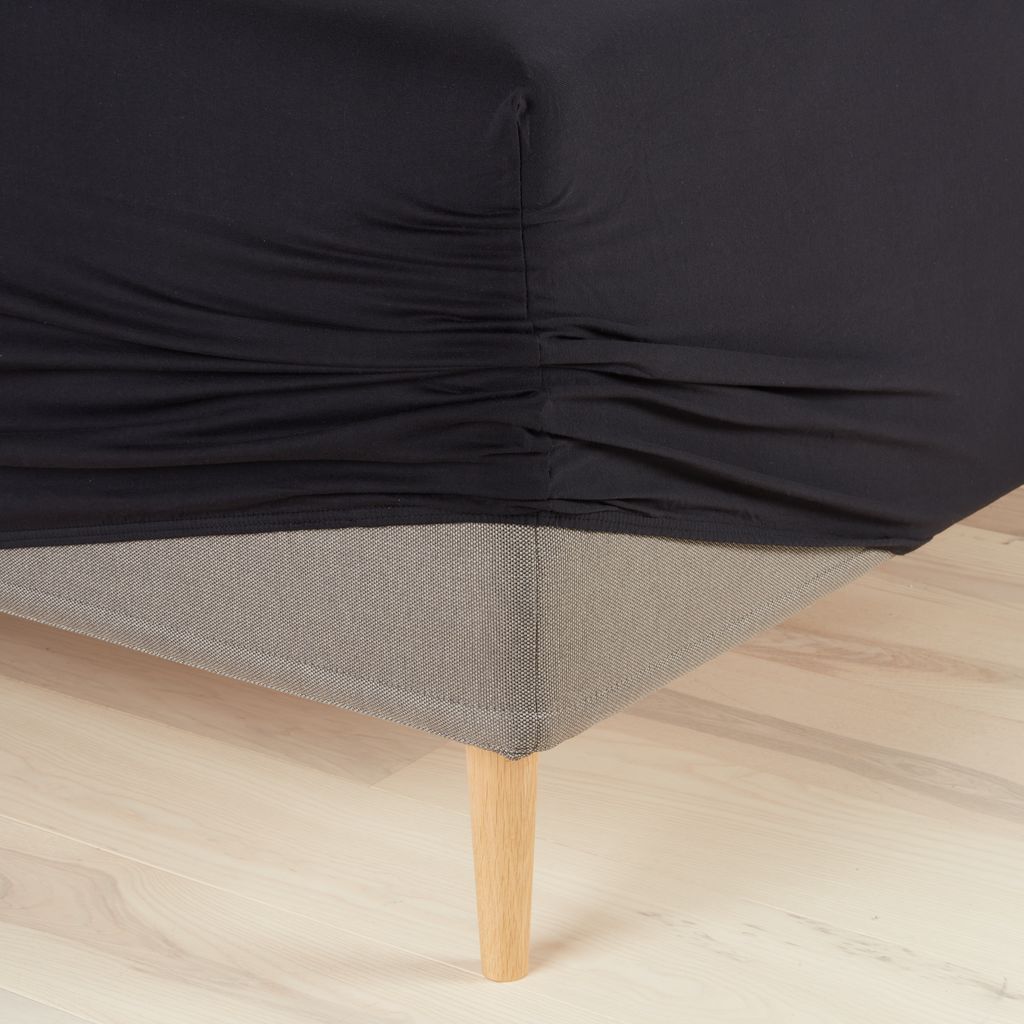 Jersey Fitted sheet JETTE Double/King black JYSK