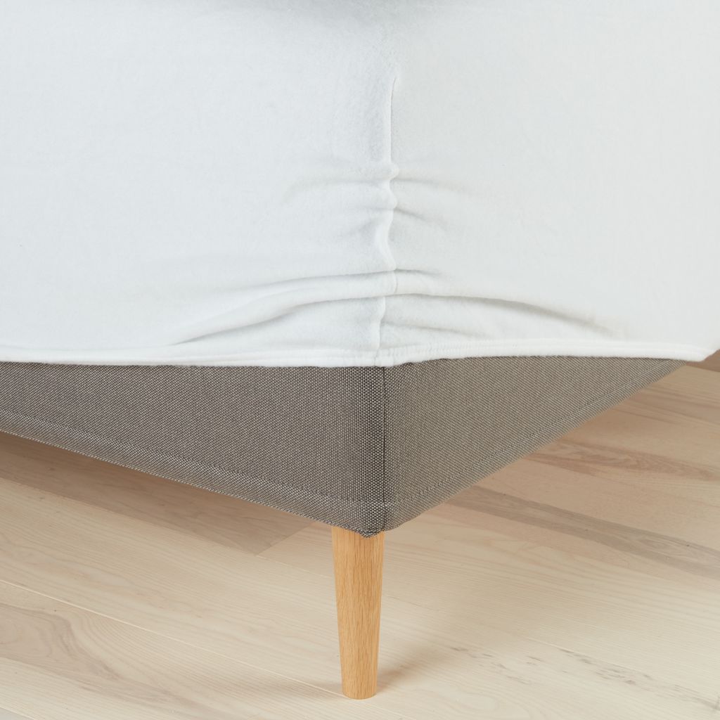 Molton Fitted sheet MONIKA Double/King white JYSK