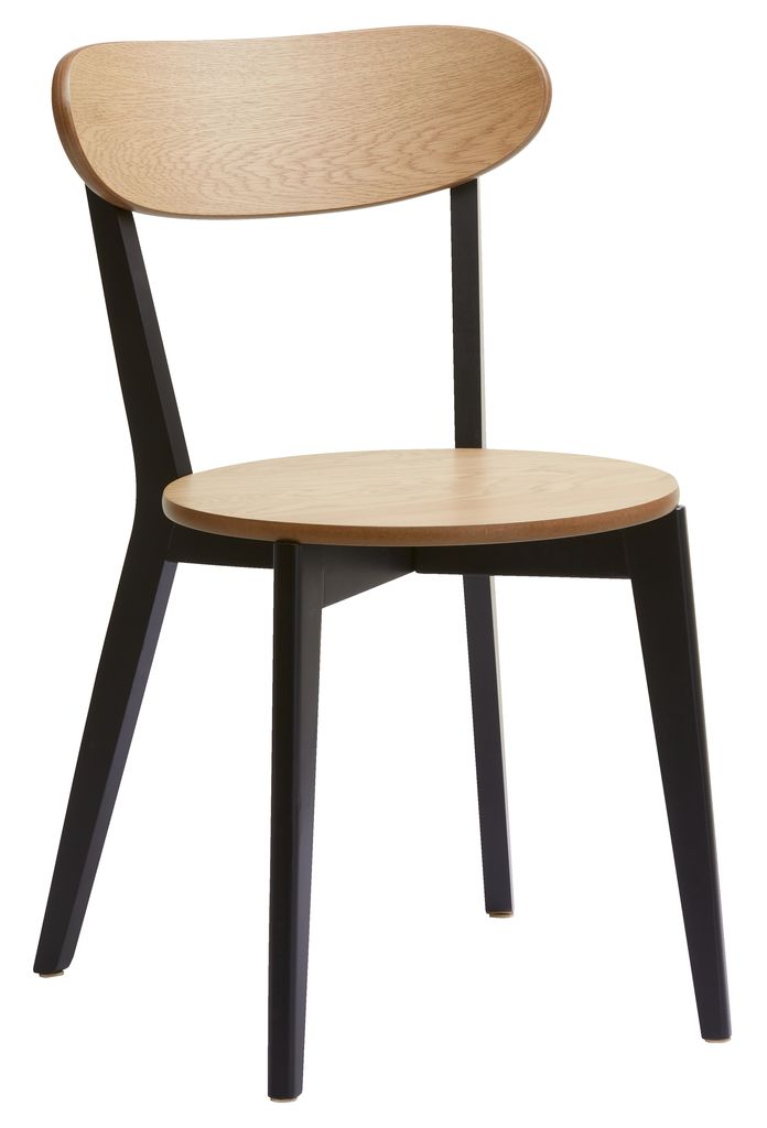 Dining chair JEGIND oak/black | JYSK