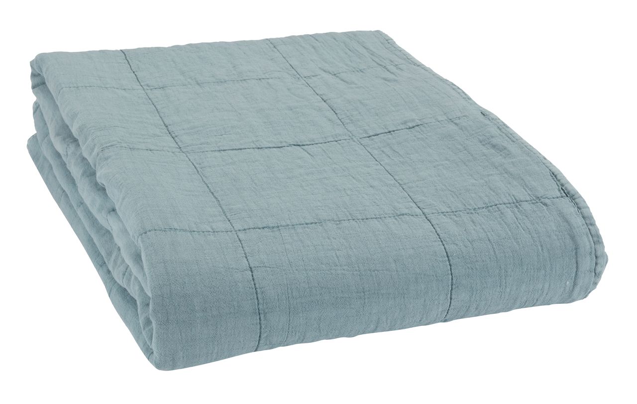 Quilted blanket VALMUE 130x180 blue JYSK