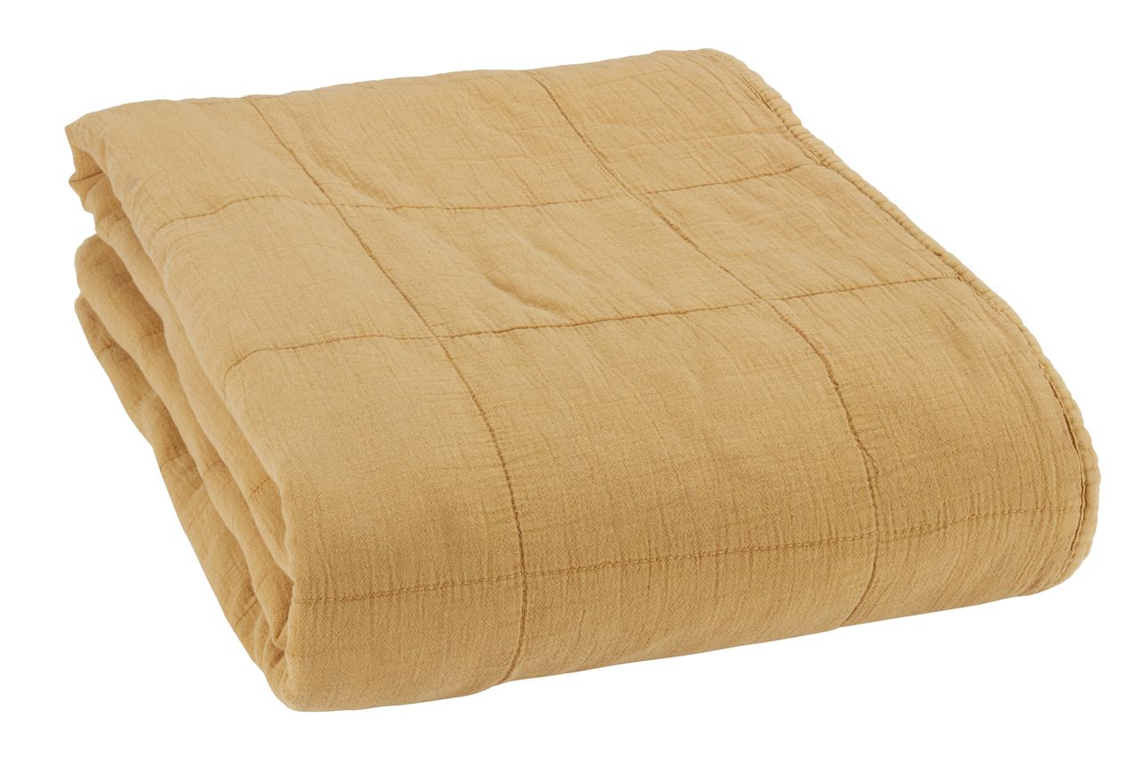 Quilted blanket VALMUE 130x180 yellow JYSK