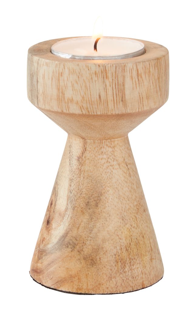 Portavelas JOHAN Ø6xA10cm madera JYSK
