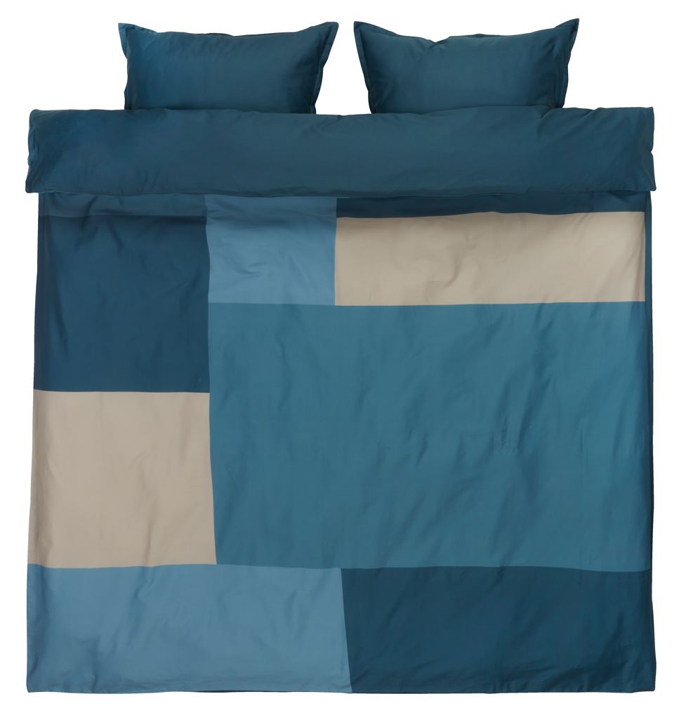 Sateen duvet cover set MARIA Double blue JYSK
