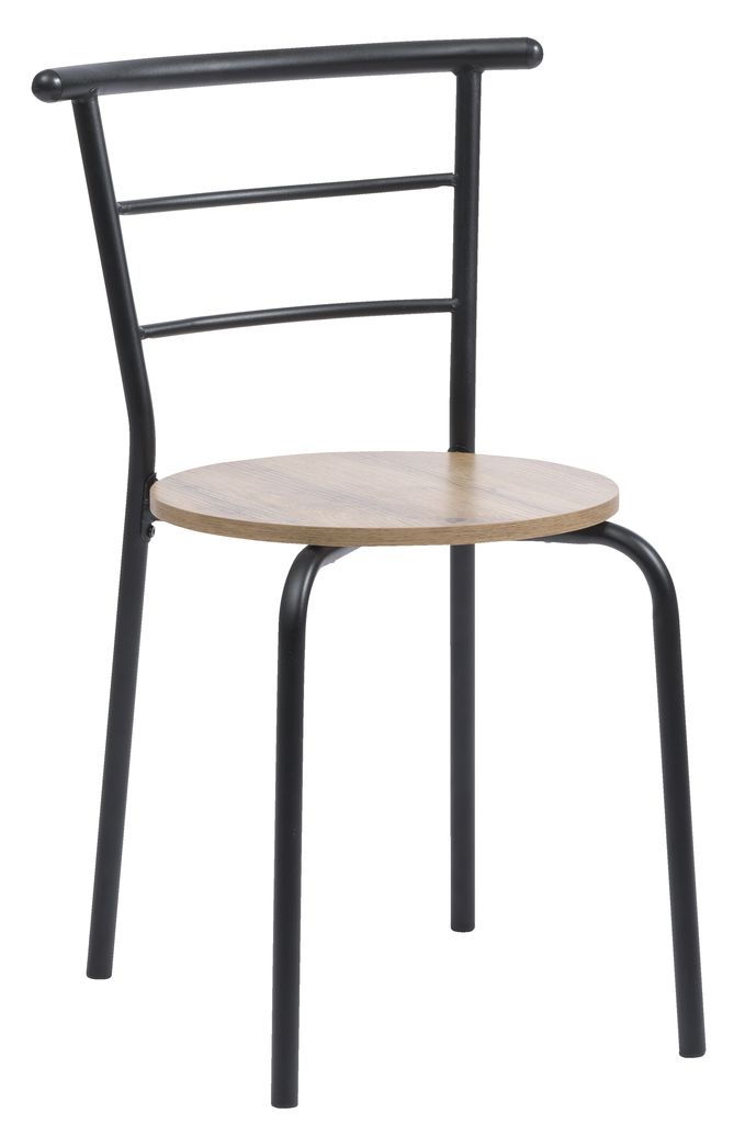 Dining chair GADSTRUP black/oak colour JYSK