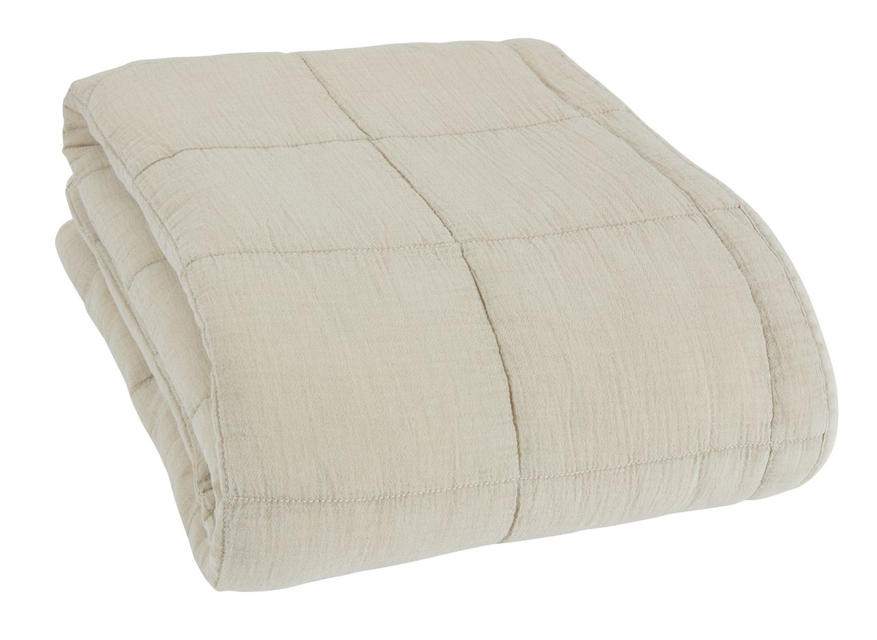 Quilted blanket VALMUE 130x180 beige JYSK