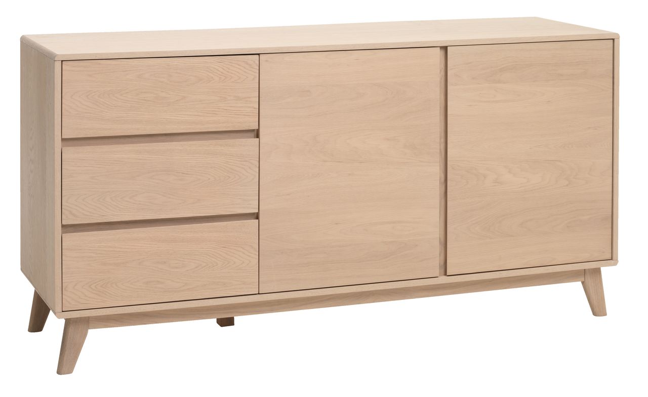 Sideboard Kalby 2 Door 3 Drw Light Oak Jysk