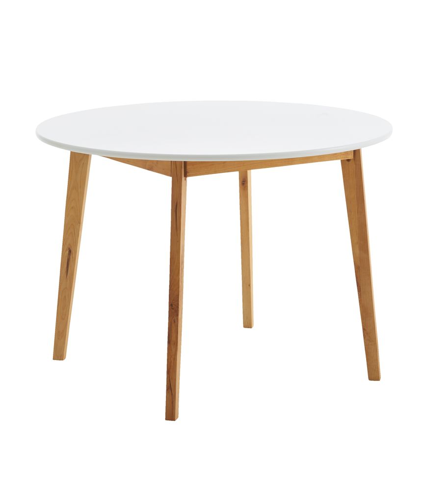 Eettafel JEGIND Ø105cm wit/naturel |