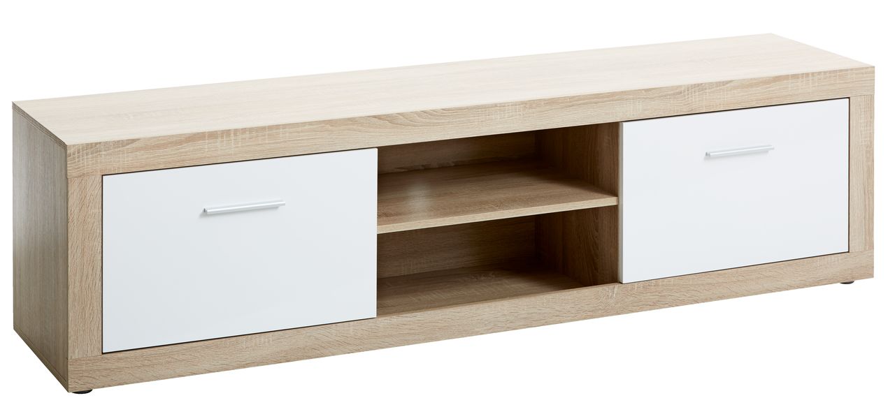 TV bench FAVRBO oak/white JYSK