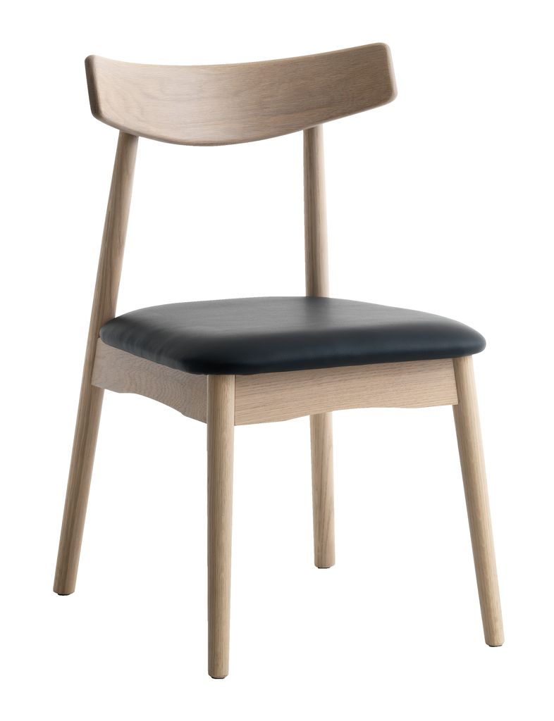 Eetkamerstoel LYNGHOLM licht eiken/zwart JYSK