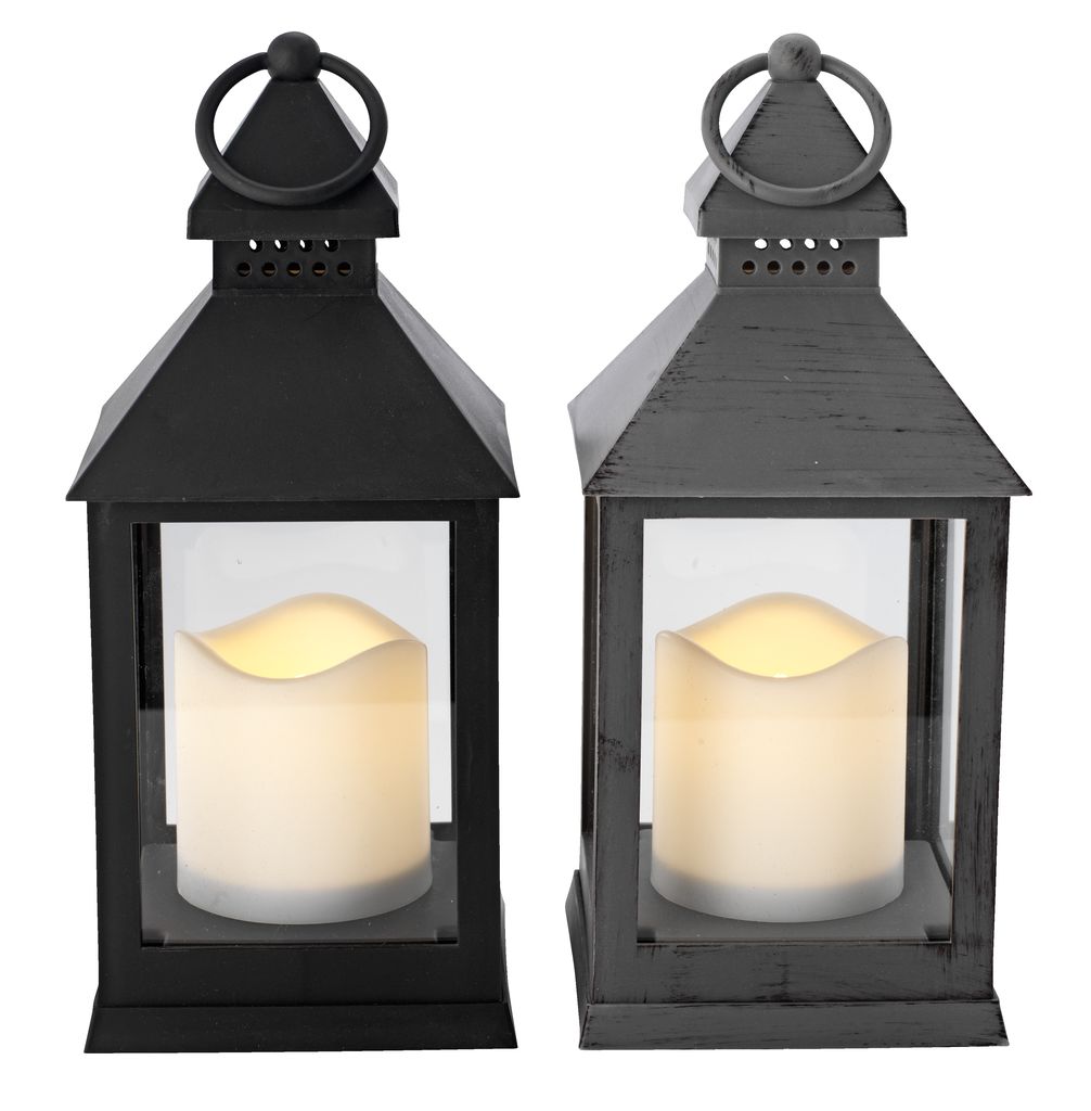 Lantern AUGUSTINUS w/LED candle ass. | JYSK