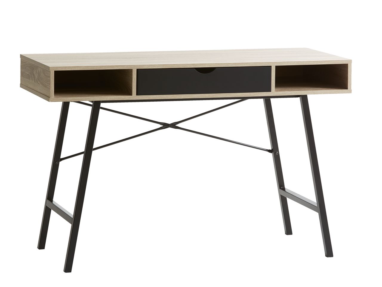 Desk ABBETVED 48x120 oak/black JYSK