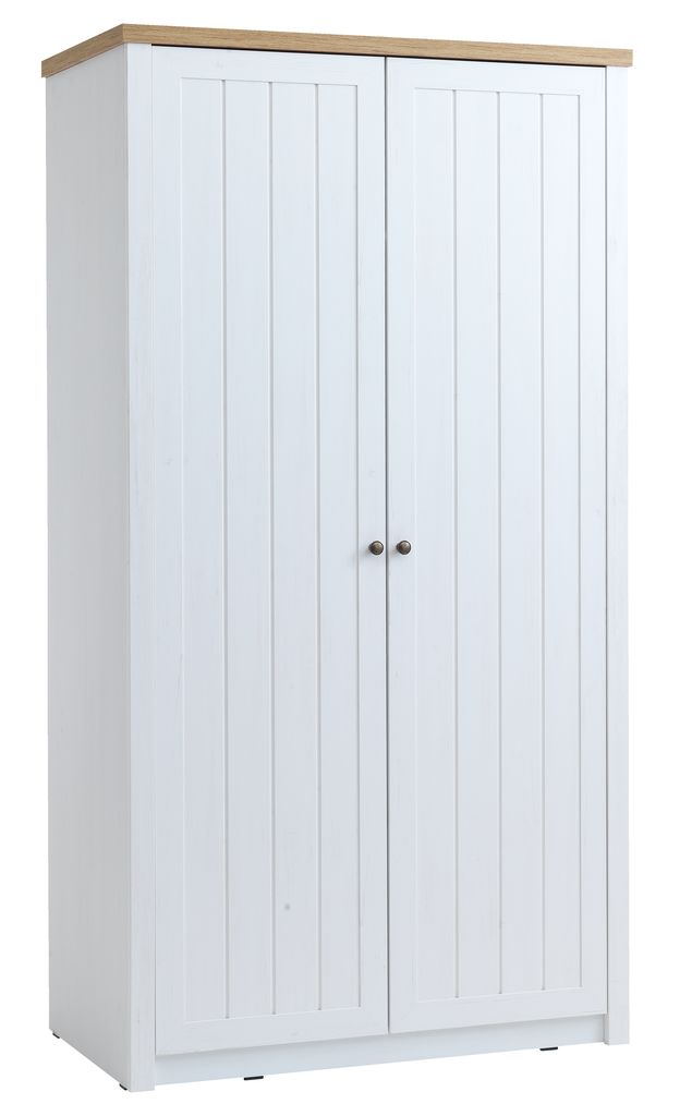 RIMOBEL Armadio Aperto 160X187H Cm In Legno Bianco Con 2 Barre