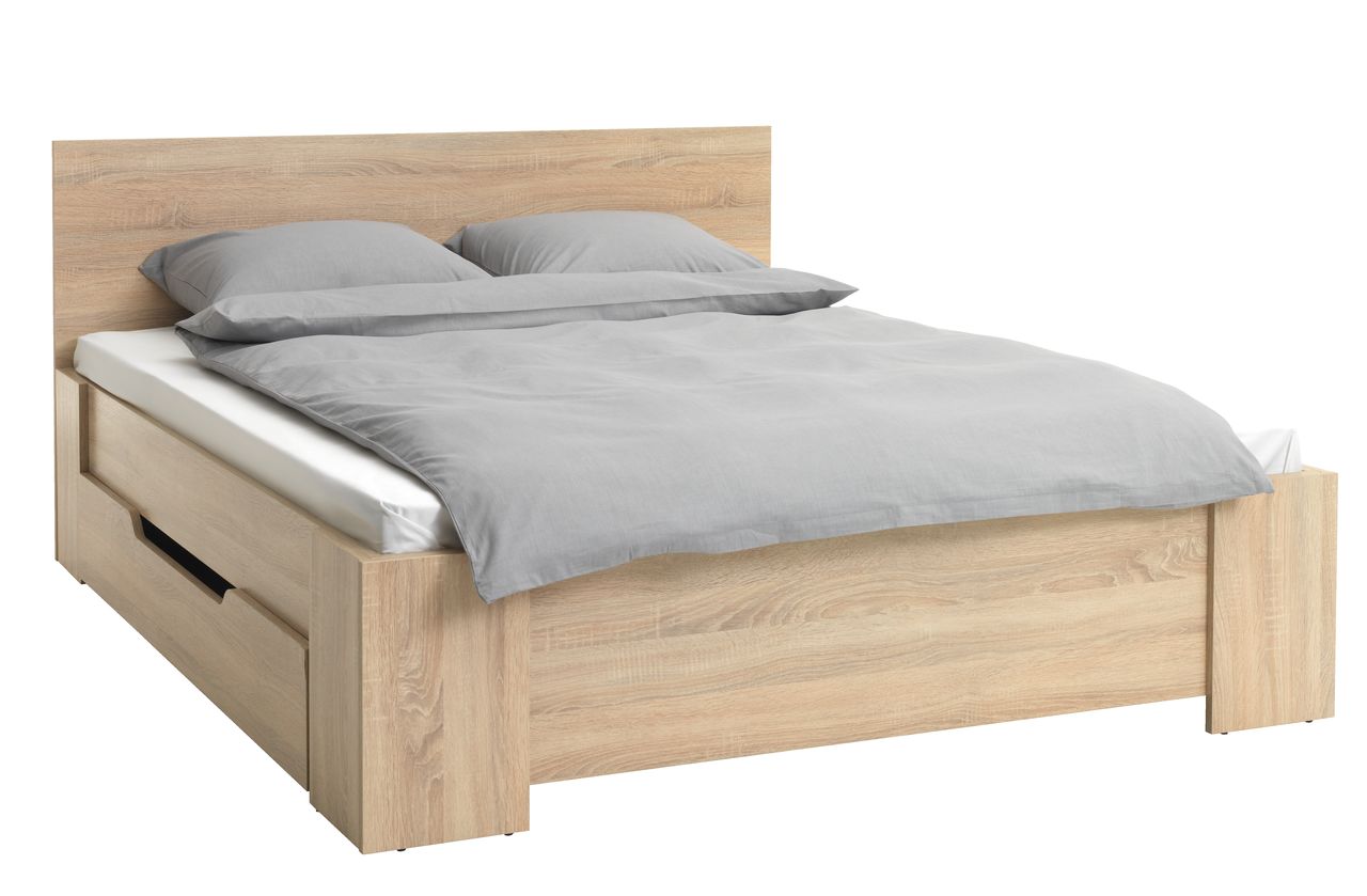 Bed frame HALD DBL oak JYSK