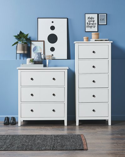 3 drawer chest NORDBY white