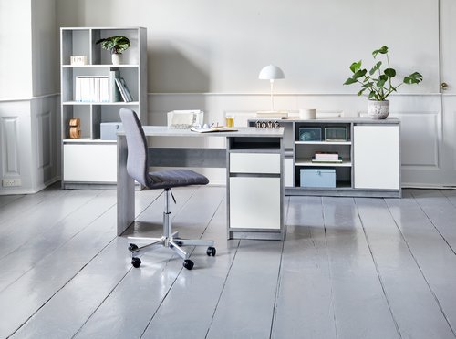 Cadeira escritório ABILDHOLT cinz/cromad