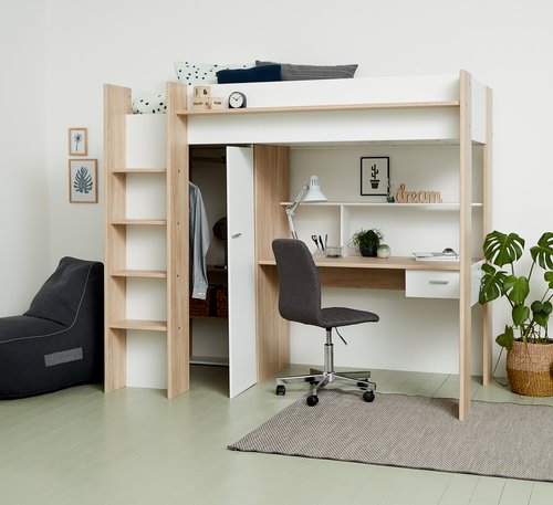 Cadeira escritório ABILDHOLT cinz/cromad