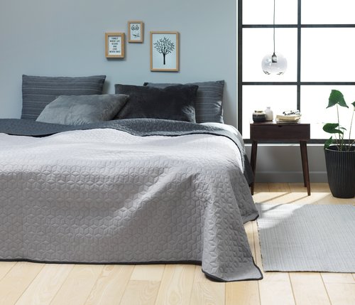 Bedspread ROSENTRE 240x260 grey