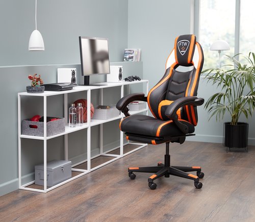 Gamer szék GAMBORG fekete/narancssárga