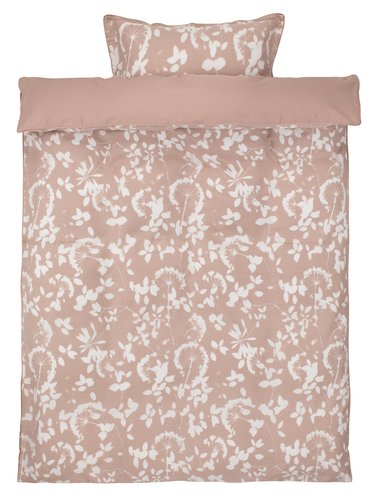 Parure de lit Satin DAGMAR 140x200 rose