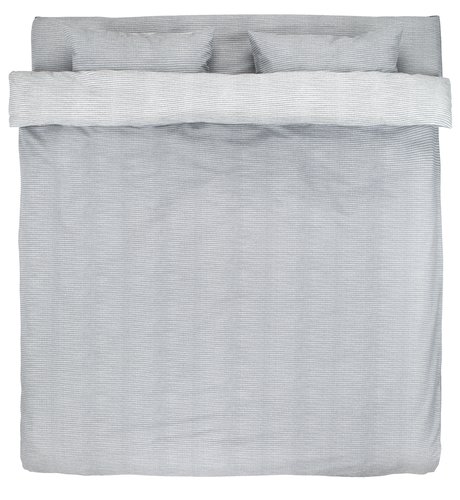 Спално бельо с чаршаф LOLA 200x220 сиво/бяло