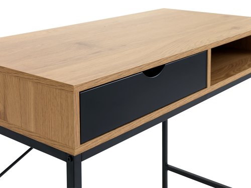 Písací stôl TRAPPEDAL 48x95 dub/čierna