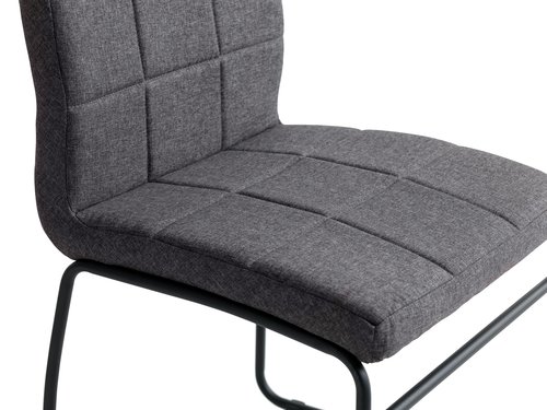 Dining chair HAMMEL grey fabric/black