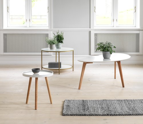 White and deals oak end tables