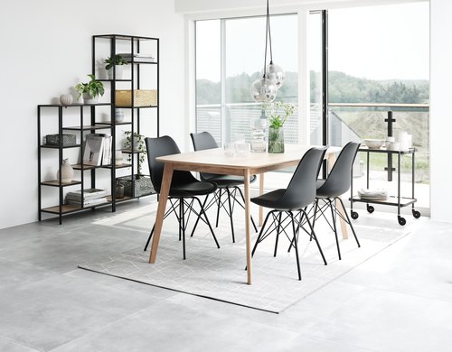 wandrek trappedal eiken zwart jysk