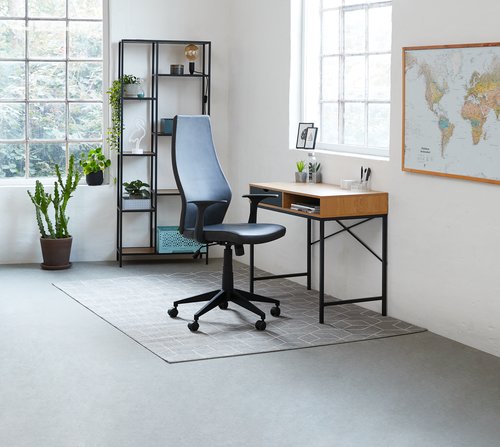 Schreibtisch TRAPPEDAL 48x95 eiche/schwarz JYSK