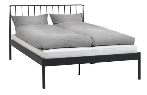 Bed frame ABILDRO KNG 150x200 excl. slats black