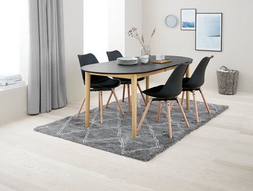 Table EGENS 90x190/270 noir