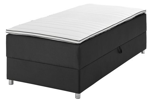 Boxspring posteľ 90x200 PLUS C40 s úlož. pr. Čierna-07