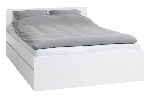 Ram kreveta LIMFJORDEN 160x200 bela