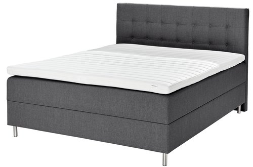 Boxspring 180x200 GOLD C25 opbergruimte grijs-28