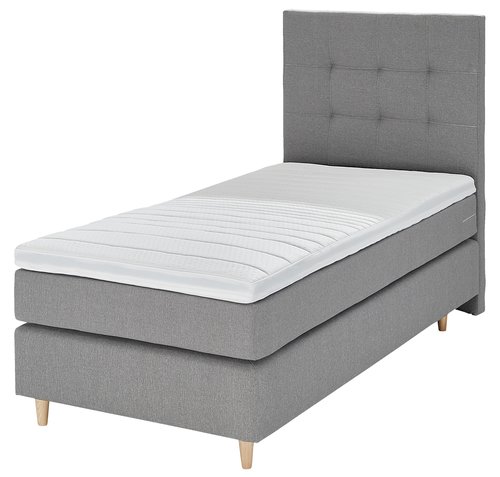 Sänggavel 90x125 H50 STITCHED grå-31