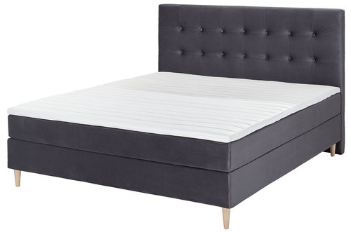 Континентальне ліжко 180x200 BASIC C10 Сірий-34