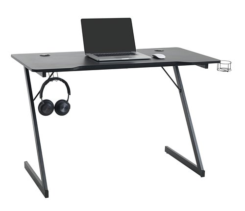 Gamer asztal HALSTED 60x120 fekete