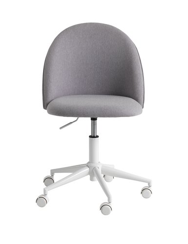Desk chair KOKKEDAL grey fabric/white