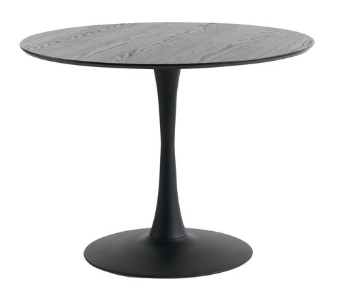 Jídelní stůl RINGSTED Ø100 černý jasan