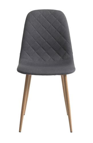 Blagovaonska stolica JONSTRUP asfalt tkanina/boja hrasta