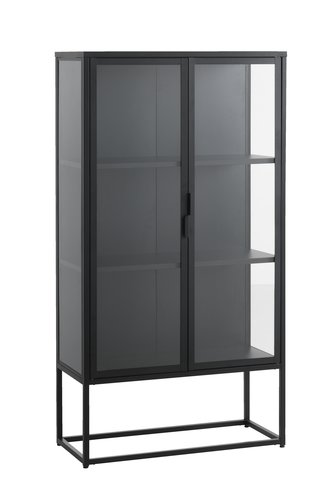 Display cabinet VIRUM 2 doors black